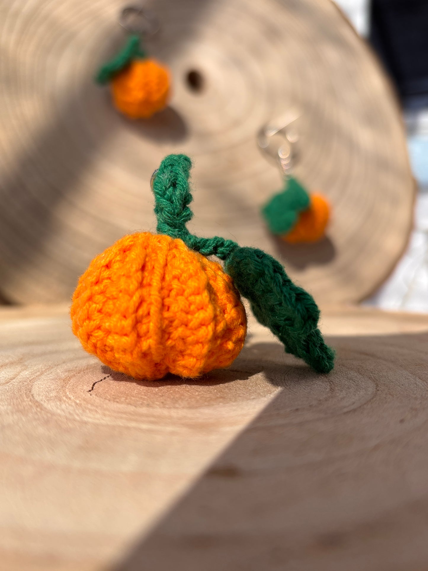 Crochet Pumpkin Keychain