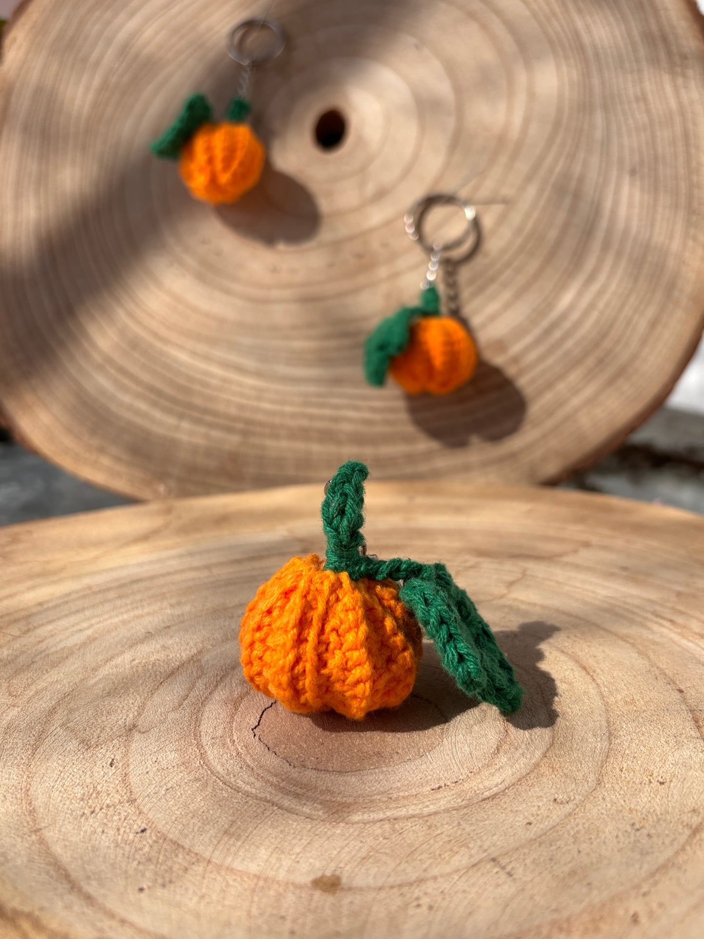 Crochet Pumpkin Keychain