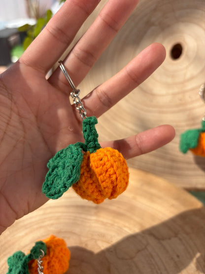 Crochet Pumpkin Keychain
